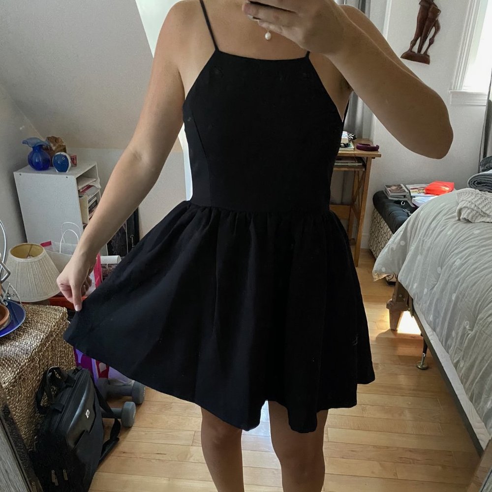 Lulu's Black Spaghetti Strap Dress